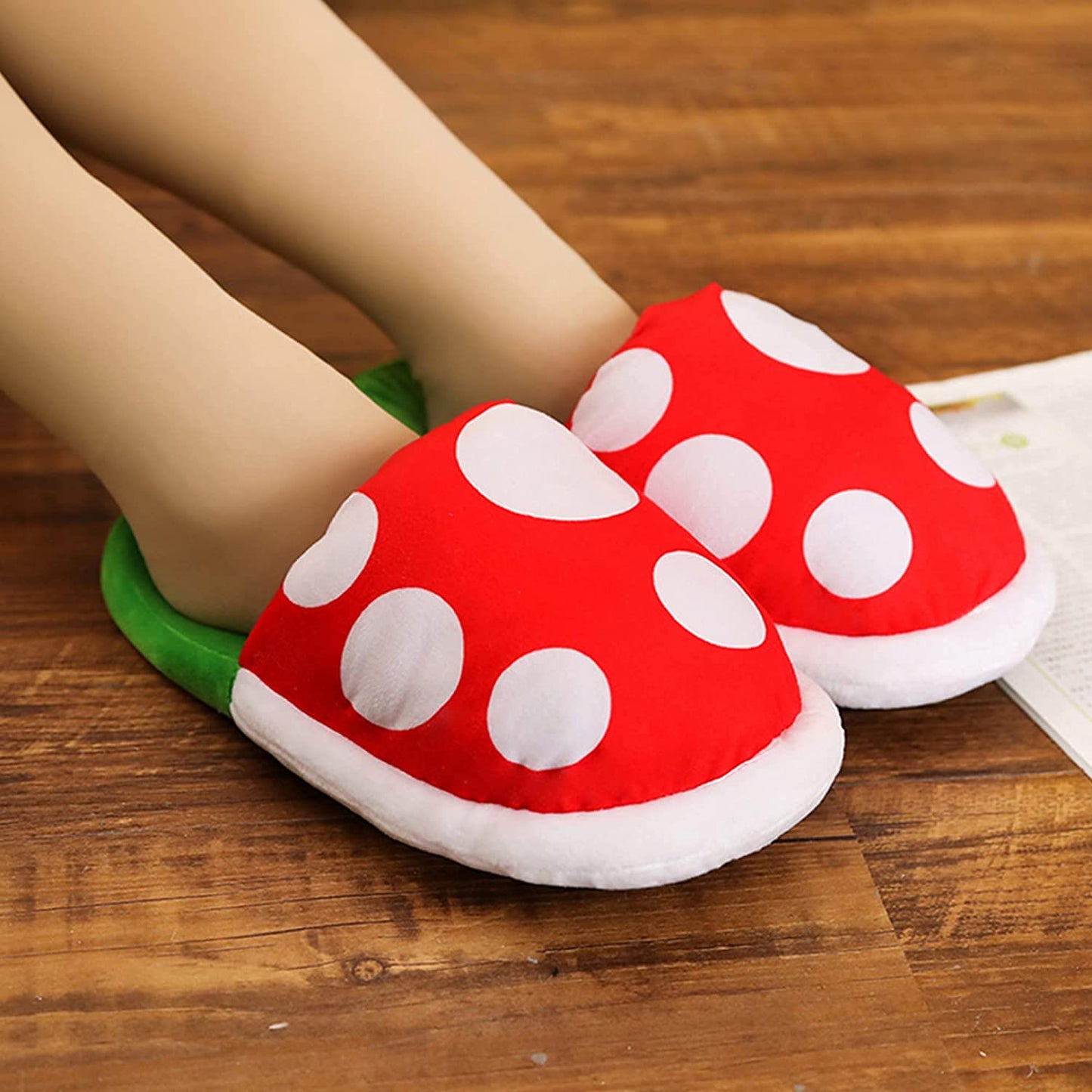 Super Mario Piranha Plant Slippers and Pipe Holder